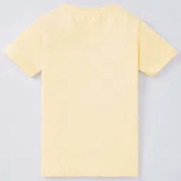 Ed-a-Mamma Kids Yellow Cotton Printed T-Shirt image 2