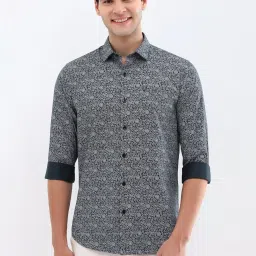 Allen Solly grey Floral Shirts image 1