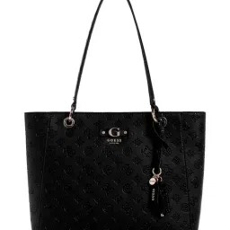 Guess Black Printed Gerty Noel Tote Bag-image-19