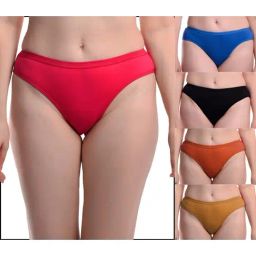 AROUSY Blue & Black Cotton Bikini Panties - Pack Of 5-picture-22