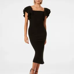 Forever New Black Slim Fit Bodycon Dress image 1