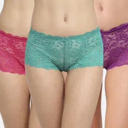 Friskers Multicolor Self Design Panty Set - Pack of 3-picture-12