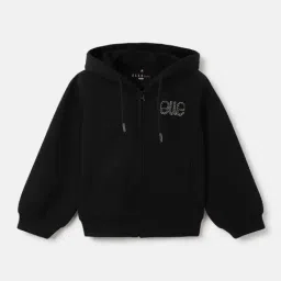 Elle Girls Black Polyester Solid Sweatshirt-image-98