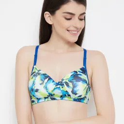 Clovia Blue Non Wired Padded T-Shirt Bra image 1