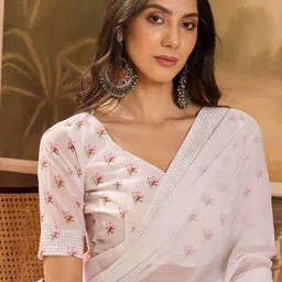 Sangria Printed With Beads & Stone Saree With Blouse Piece image 2