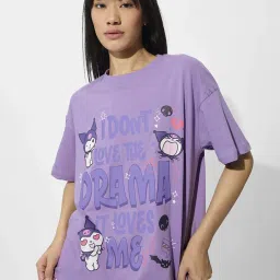 The Souled Store Purple Graphic T-Shirt image 1