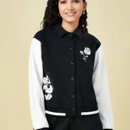 Honey by Pantaloons Black & White Cotton Printed Sweatshirt image 1