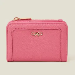 Accessorize London Pink Solid Bi-Fold Wallet for Women image 1