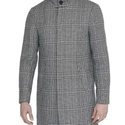 Matinique Black Regular Fit Checks Coats image 1