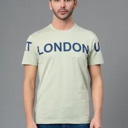 Red Tape Light Green Cotton Regular Fit Printed T-Shirt image 1