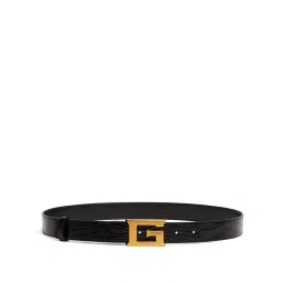 Guess Men Black Polyurethane Textured Adjustable Belt with Pin Buckle image 1