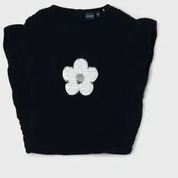 Juniors by Lifestyle Kids Navy Embellished Regular Fit Sweater image 1