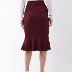 Miss Chase Wine Shift Skirt image 2