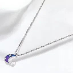 crash.club By CKC 925 Silver Crescent Moon Pendant image 1