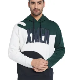 Octave Green Regular Fit Colour Blocked Sweatshirt image 1