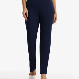 BlissClub Navy High Rise Pants image 1
