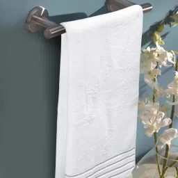Mark Home 100% Cotton 500 GSM Zero Twist Simply Soft White Bath Towel - Set of 1 image 1