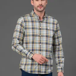 Red Tape Mint Green Regular Fit Check Shirt-picture-37