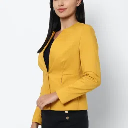 Solly by Allen Solly Yellow Regular Fit Blazer image 3
