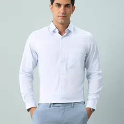 Arrow Men Classic Fit Spread Collar Textured Cotton Formal Shirt-image-84