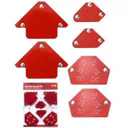 MECRAAF Multi-Angle Magnetic Welding Holder Clamps Set 30°, 45°, 60°, 75°, 90°, 135° High-Strength Metal with Strong Magnets Red, MC-5MAG (Set of 6)-picture-36