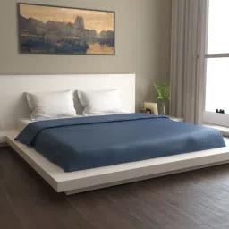 Mark Home Premium Stripes 400 TC Navy Duvet Cover - Set of 1 image 1