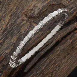 Kushal's Fashion Jewellery Rhodium White Kada for Women-image-25