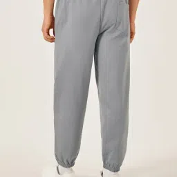 Styli Grey Cotton Relaxed Fit Joggers image 2