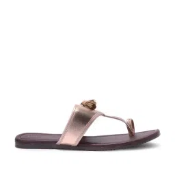 Forever Glam by Pantaloons Women's Gold Toe Ring Sandals-picture-14