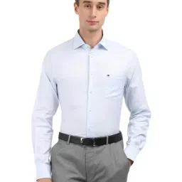 TOMMY HILFIGER Blue Cotton Regular Fit Solid Shirt-picture-39