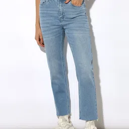 ONLY Women Straight Fit High-Rise Light Fade Stretchable Jeans-image-36