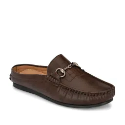 El Paso Men's Brown Mule Shoes image 2