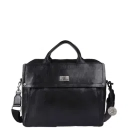 KOMPANERO Alexander Black Solid Laptop Messenger Bag-picture-11