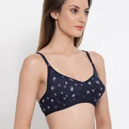 Clovia Navy Full Coverage Non-Wired Half Coverage Non-Padded Bra image 4