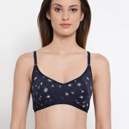 Clovia Navy Full Coverage Non-Wired Half Coverage Non-Padded Bra image 1