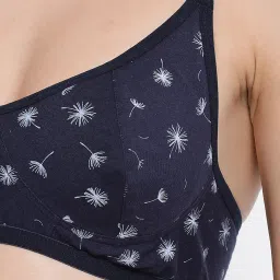 Clovia Navy Full Coverage Non-Wired Half Coverage Non-Padded Bra image 5