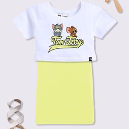 YK X Minute Mirth Girls Tom & Jerry Print Dress with T-shirt-picture-45