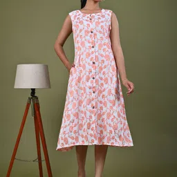 Karaveera Women Paisley Printed A-Line Dress-picture-11