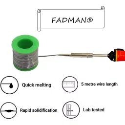 Fadman Electric 6 In 1 Yellow & Full Red Soldering Iron Kit 25 W Corded Flat Copper, Iron & Nickle Tip image 2