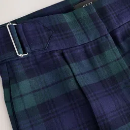 NEXT Women Checked Pleated Wide Leg Trousers image 5