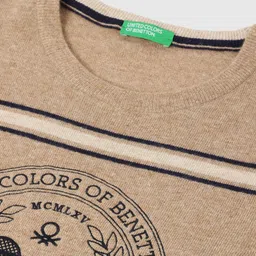 United Colors of Benetton Men Striped Woollen Pullover Sweaters image 2