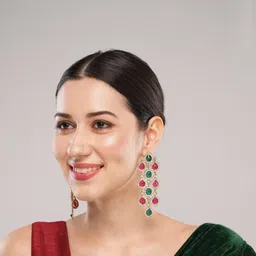 VATSALYA creation Gold-Plated Alloy Earrings image 3