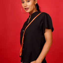 Zink Studio Mandarin Collar Top image 5