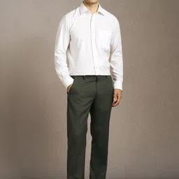 Louis Philippe Men Mid-Rise Formal Trousers image 3