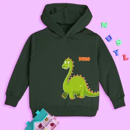 NUSYL Full Sleeves Dinosaur Printed Sweatshirt - Green-image-61