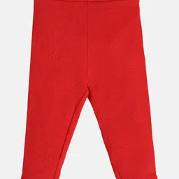 MINI KLUB Cotton Solid Leggings - Red image 1