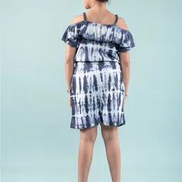 TWEENY MINI Print Off-Shoulder A-Line Dress image 4