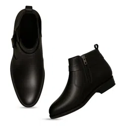 KRAASA Men Block-Heeled Mid-Top Chelsea Boots image 5