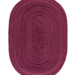 saral home Saralhome BERA Cotton Antiskid 2pc BathsetMaroon. 45x75-45cm x 50cm image 2