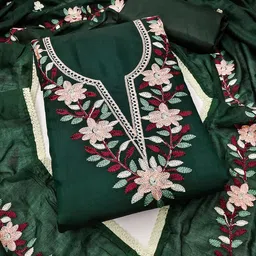 KALINI Embroidered Unstitched Dress Material image 2